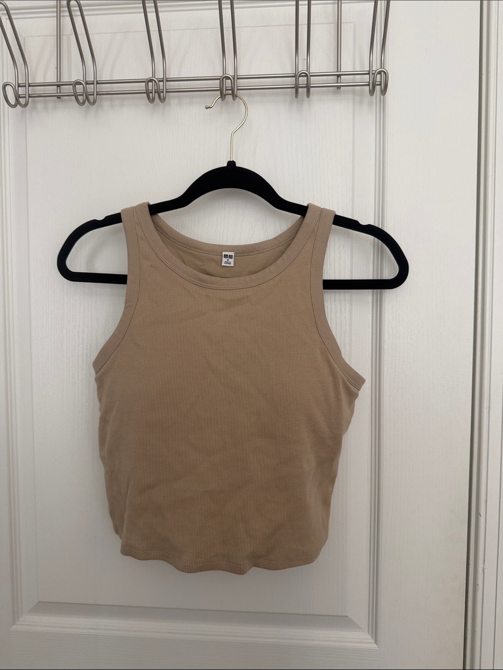 Uniqlo Tan Ribbed Tank Top - Women